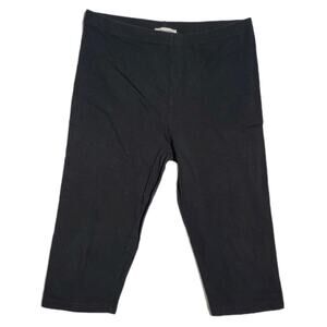 Zenana Premium Black Women's Size Medium Cropped Activewear Stretch Leggings